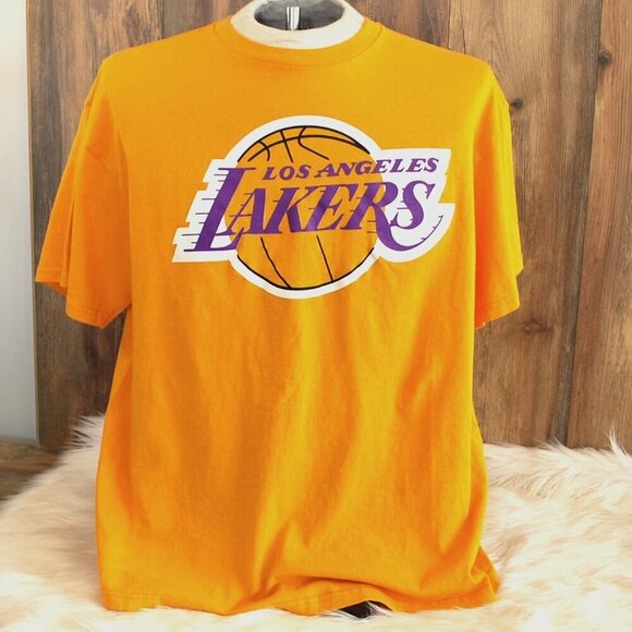 NBA Los Angeles Lakers Steve Nash 10 Yellow Tee T Shirt XL - Picture 2 of 3
